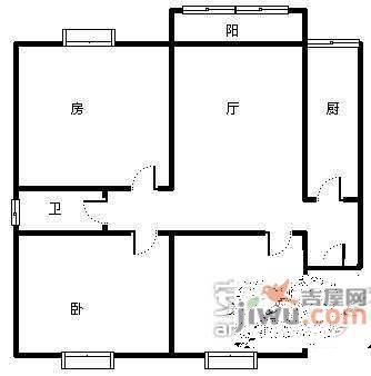 龙汇千荷怡景2室2厅1卫82㎡户型图