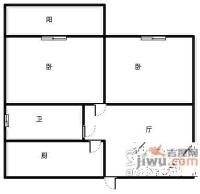 恒邦C元素2室1厅1卫79㎡户型图