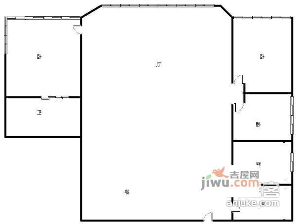 基良广场3室2厅2卫145㎡户型图