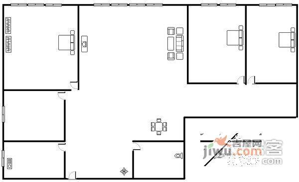 基良广场3室2厅2卫145㎡户型图