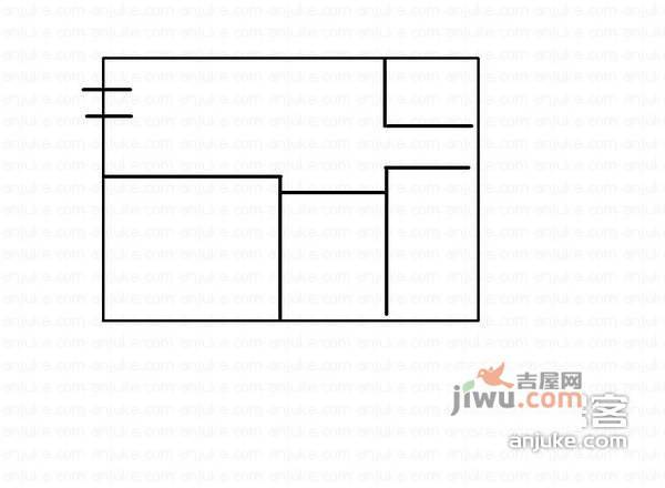 龙湖水晶郦城静苑2室2厅1卫88㎡户型图