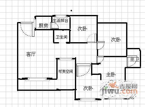 龙湖水晶郦城静苑5室2厅2卫160㎡户型图