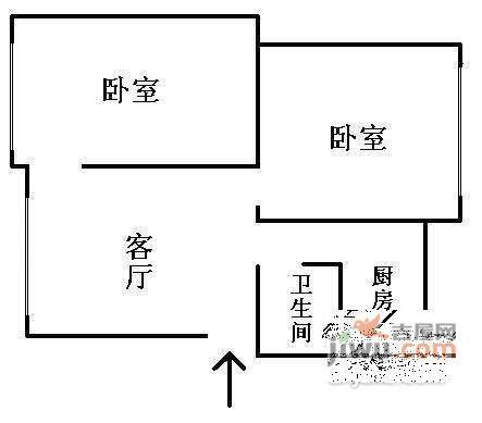 河嘉村小区2室1厅1卫75㎡户型图