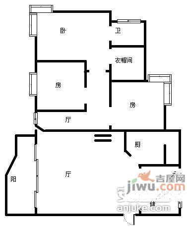 燃气大厦3室2厅2卫141㎡户型图