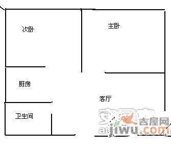 九鼎名都SOHO公寓2室1厅1卫45㎡户型图