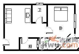 耐德佳苑1室1厅1卫47㎡户型图