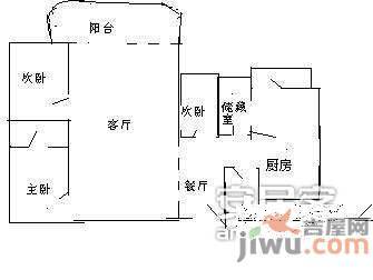 富悦大厦3室2厅2卫户型图