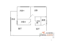 白马康居花园3室2厅1卫111㎡户型图