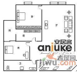 广厦城3室2厅2卫128㎡户型图