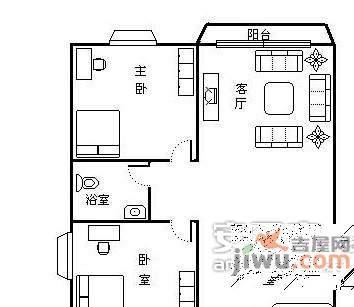 广厦城3室2厅2卫128㎡户型图