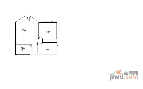 城市今典1室1厅1卫户型图