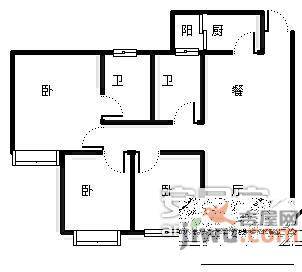 华宇老街印象3室2厅2卫115㎡户型图