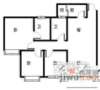 华宇老街印象3室2厅2卫115㎡户型图