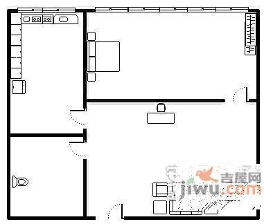 华宇老街印象1室1厅1卫45㎡户型图