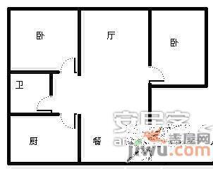 华宇老街印象2室1厅1卫77㎡户型图