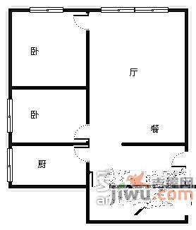 台湾花园2室2厅1卫90㎡户型图