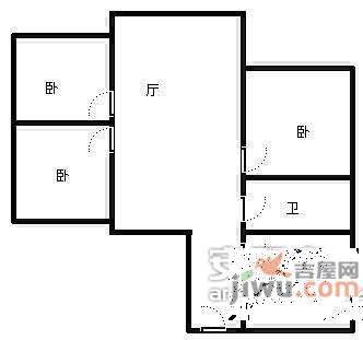 台湾花园3室2厅2卫户型图