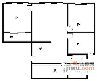 台湾花园3室2厅1卫户型图