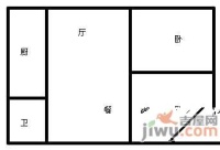 翠华园小区2室2厅1卫68㎡户型图