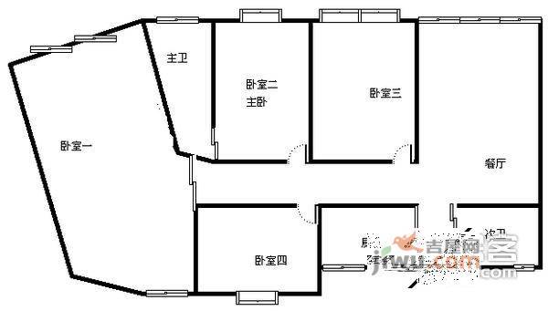 翠华园小区4室2厅2卫220㎡户型图