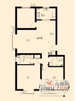 翠华园小区2室2厅1卫68㎡户型图