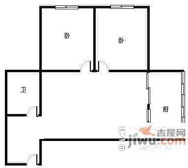 金江大厦2室1厅1卫70㎡户型图