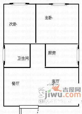 奥林娇子2室1厅1卫53㎡户型图