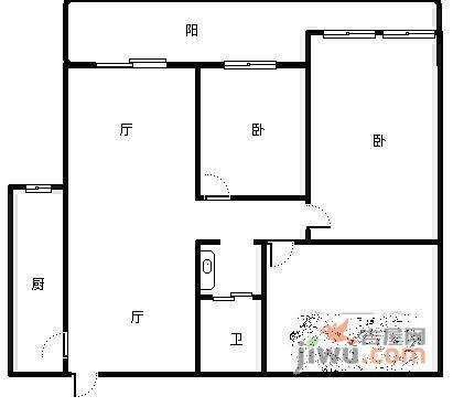 福红路3室2厅1卫98㎡户型图