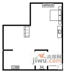 金地广场1室0厅1卫30㎡户型图