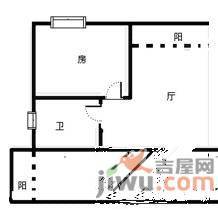 金地广场2室1厅1卫60㎡户型图