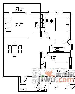 顺通花园3室2厅1卫91㎡户型图