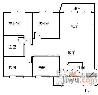 顺通花园4室2厅2卫187㎡户型图