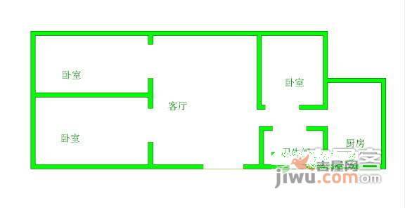 万寿花园东区3室2厅1卫112㎡户型图