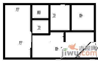 金银湾小区3室2厅2卫106㎡户型图