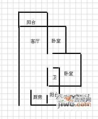 日月山庄2室2厅2卫105㎡户型图