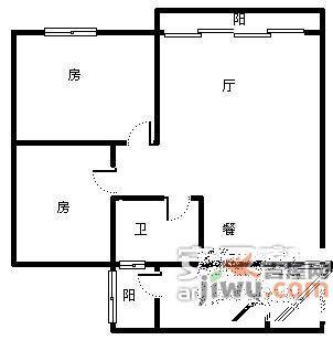 蜂巢2室2厅2卫97㎡户型图