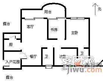 长安麒麟公馆3室2厅2卫129㎡户型图