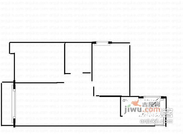 长安麒麟公馆2室2厅1卫90㎡户型图