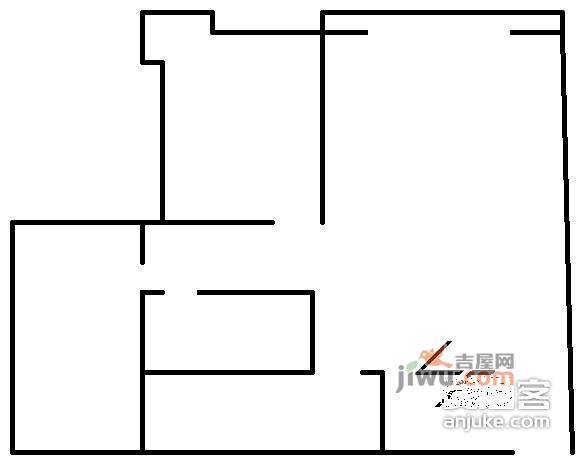 东和城2室2厅1卫88㎡户型图