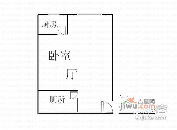 东和城1室0厅1卫53㎡户型图