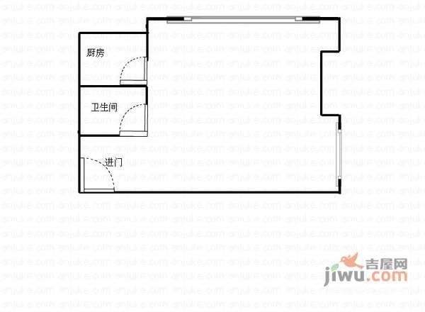 东和城1室1厅1卫66㎡户型图