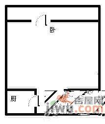 自由左岸1室0厅1卫42㎡户型图