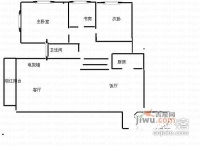 映江花园3室2厅2卫123㎡户型图