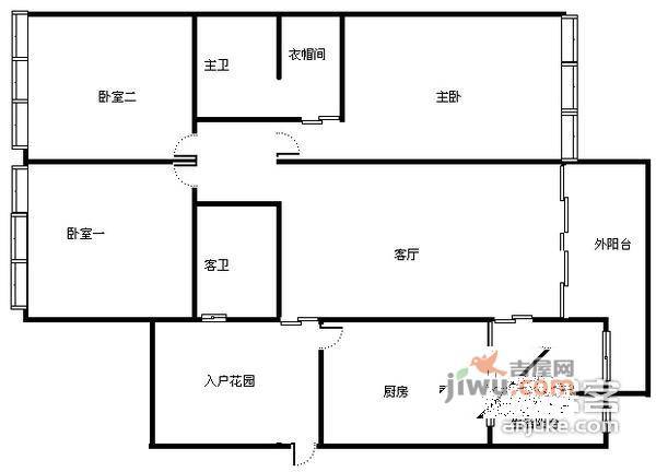 晋愉绿岛蓝溪3室2厅2卫145㎡户型图