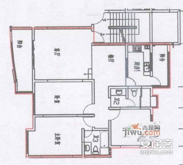 晋愉绿岛蓝溪4室2厅2卫180㎡户型图