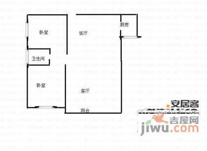 广厦经典3室2厅1卫94㎡户型图