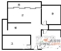 广厦经典2室1厅1卫92㎡户型图