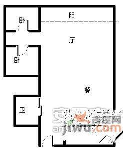 东方家园A区2室1厅1卫87㎡户型图