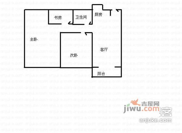 东方家园A区3室2厅1卫102㎡户型图