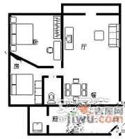 东方家园A区2室2厅2卫117㎡户型图